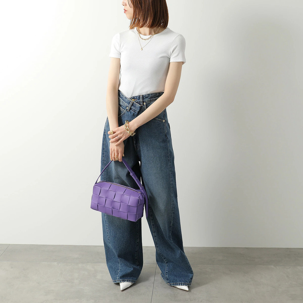 BOTTEGA VENETA Handbag Brick Cassette Shoulder Bag Maxi Intrecciato Leather